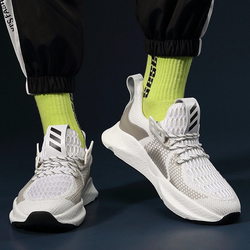 2021 spring and summer new flying woven breathable summer fashion coconut shoes trendy student trendy shoes casual sports men's shoes