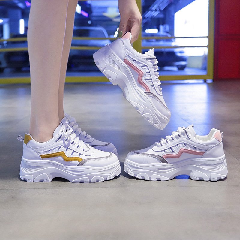 Female 2021 spring new female reflective heightening student platform shoes female Female 2021 spring new female reflective heightening student platform shoes female