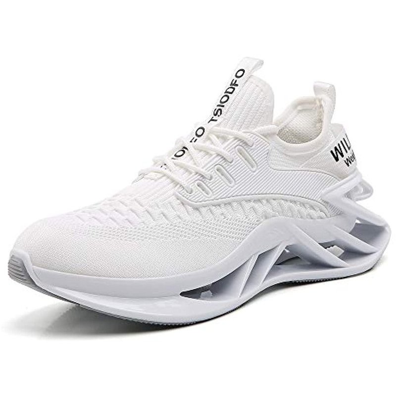 wanhee Men Sport Running Shoes Athletic Tennis Walking Sneakers White 1919