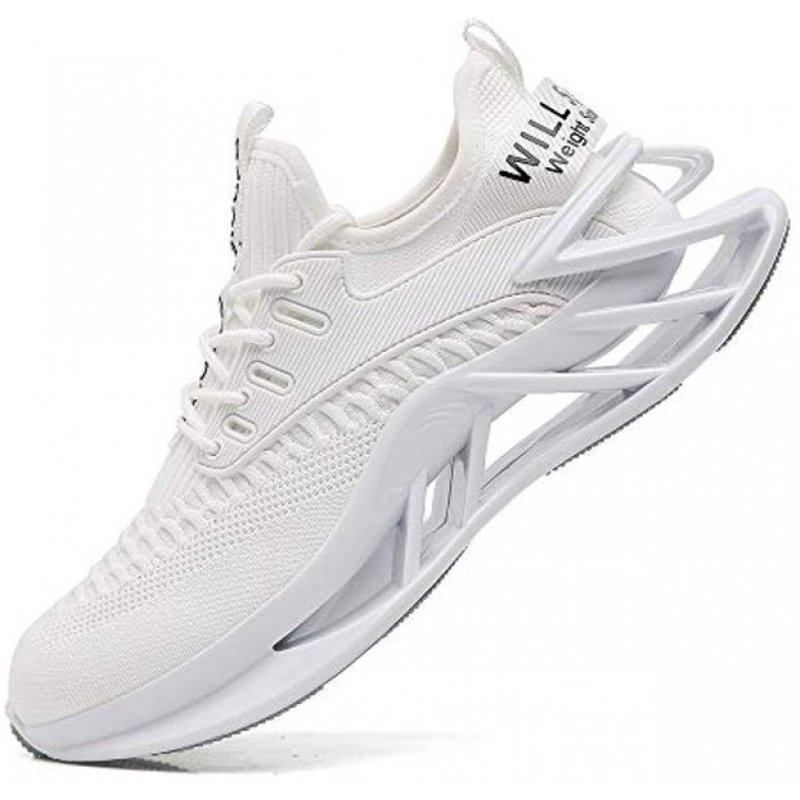 wanhee Men Sport Running Shoes Athletic Tennis Walking Sneakers White 1919