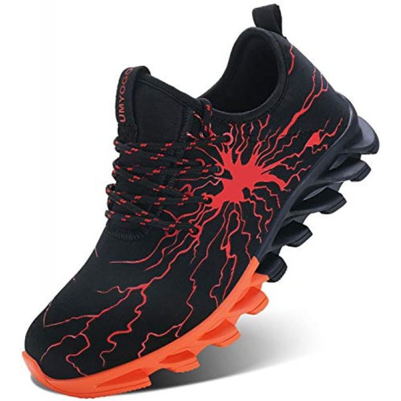 UMYOGO Fashion Graffiti Sneakers Tennis Running Shoes for Men Orange UMYOGO Fashion Graffiti Sneakers Tennis Running Shoes for Men Orange