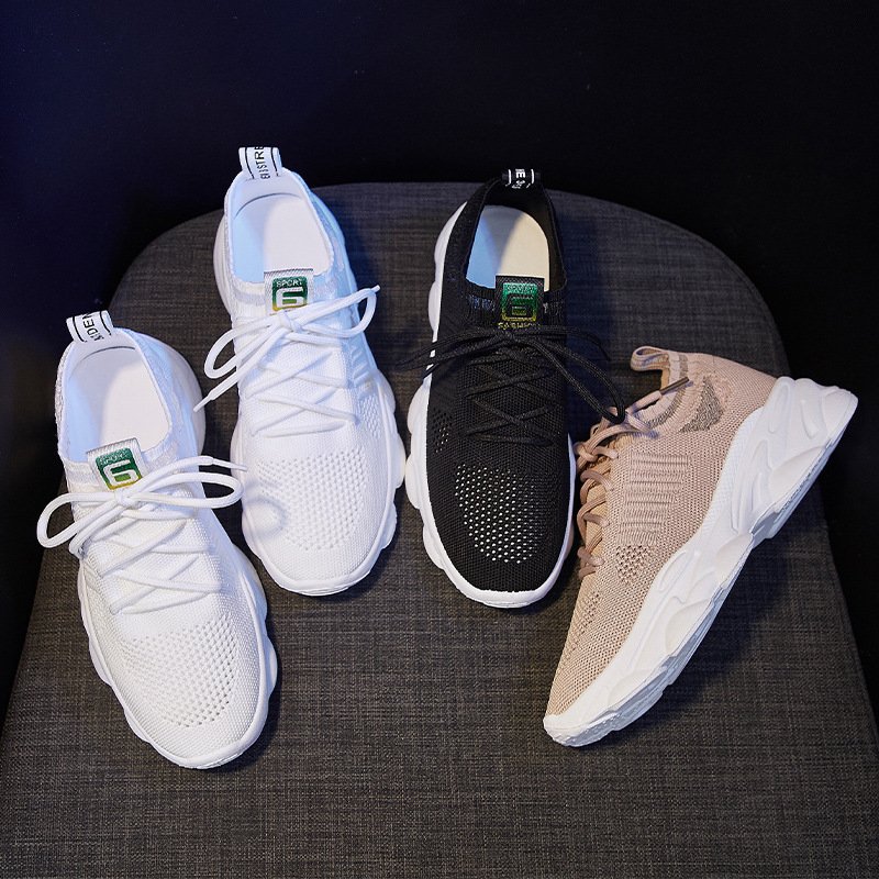 Breathable flying woven women's shoes hollow running shoes 2021 summer new sports shoes women casual shoes