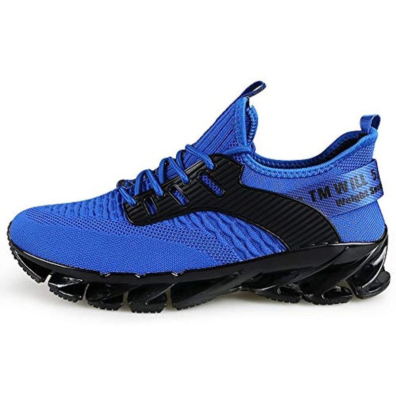 DUORO Mens Athletic Running Shoes Mesh Lightweight Sneakers Breathable Stylish Athletic Gym Shoes Casual Tennis Sport Shoes for Workout Walking 1387-blue